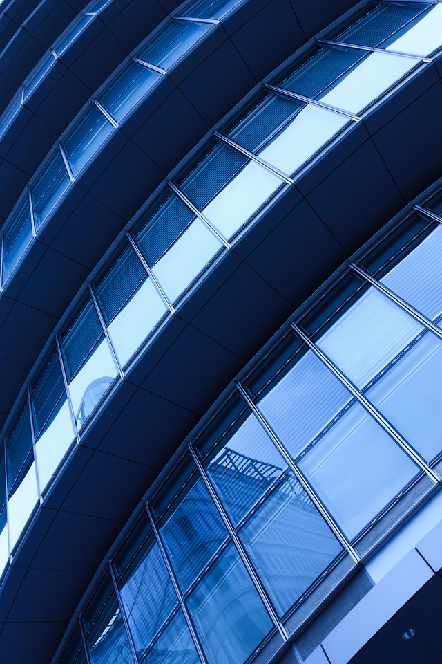 Blue building business