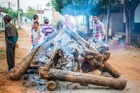 Heat hot wood photo