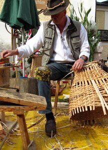 Wicker basket tradition craft