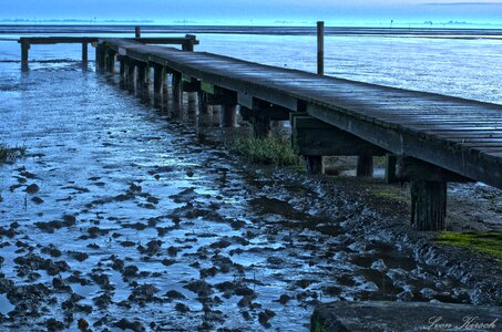Ebb wadden sea landscape