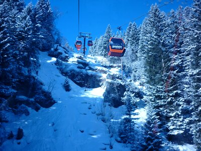 Landscape background skiing