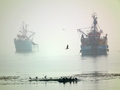 Boat ocean landscape photo