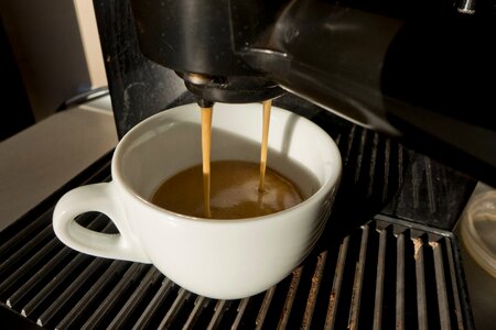 Coffee maker teacup fresh photo