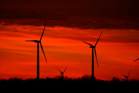 Wind energy clouds sunrise