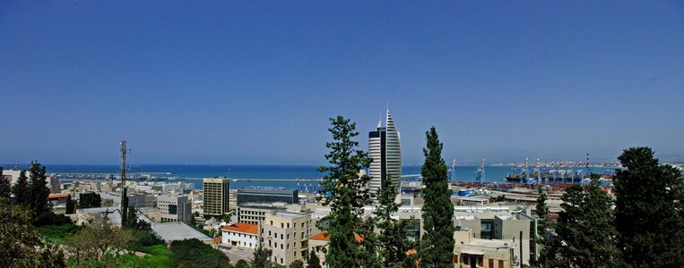Panorama haifa israel photo