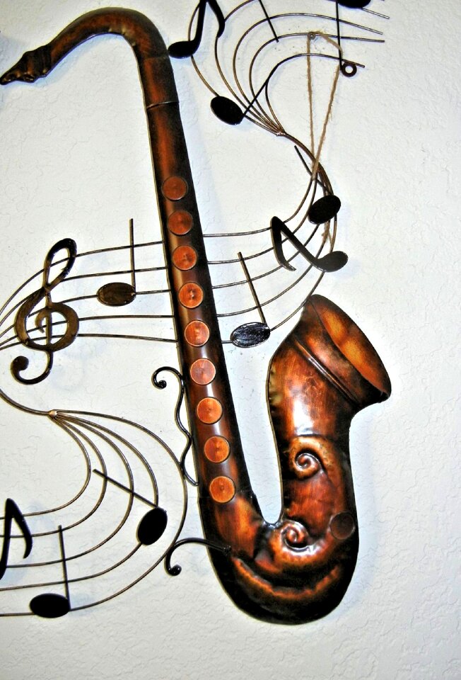 Metal art music notes