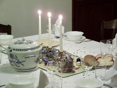 Banquet christmas table photo