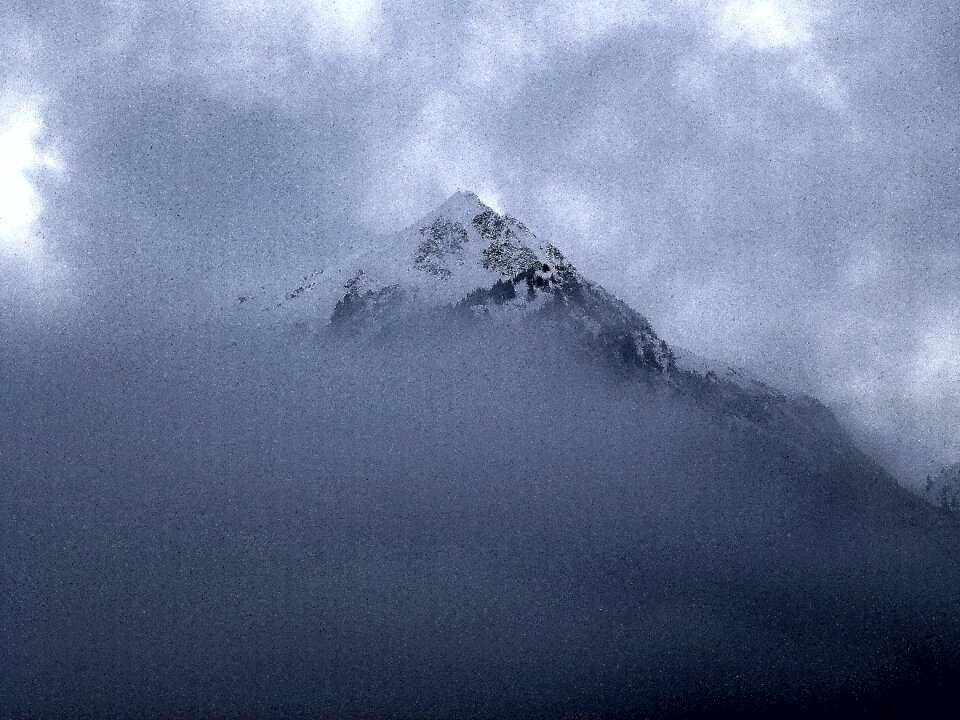 Sea of fog clouds mood