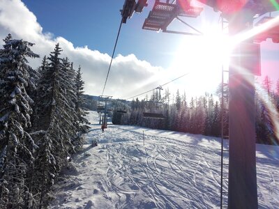Ski run gerlitzen wintry