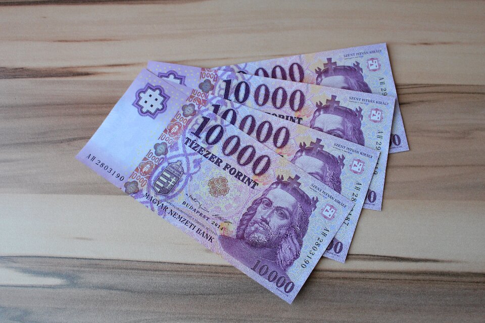 Hungarian currency paper money bills