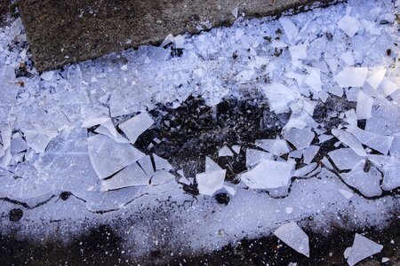 Crushed broken winter