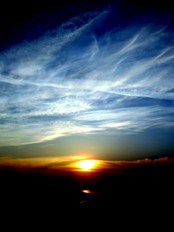 Cloud reflection in the evening