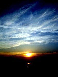 Cloud reflection in the evening photo