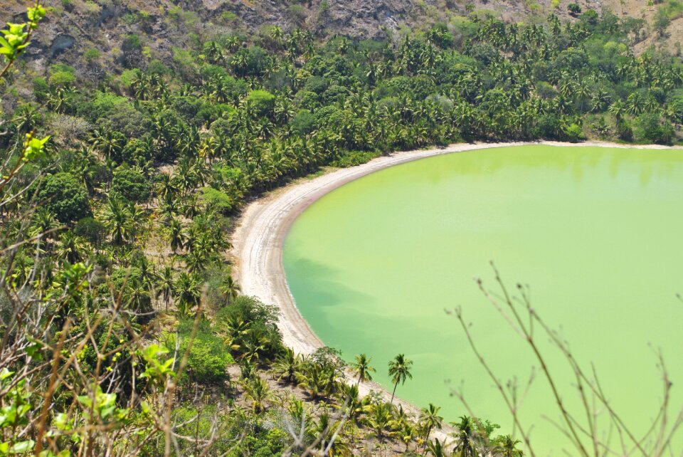 Indian ocean dziani lake landscape