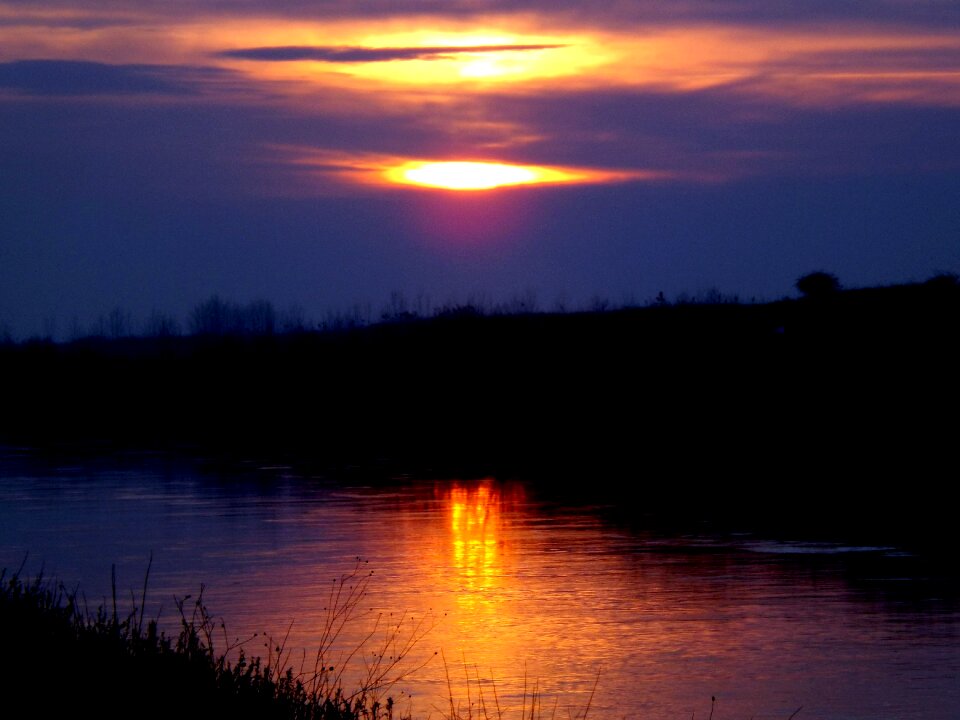 Cloud reflection in the evening