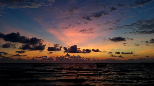 Sea beach clouds photo