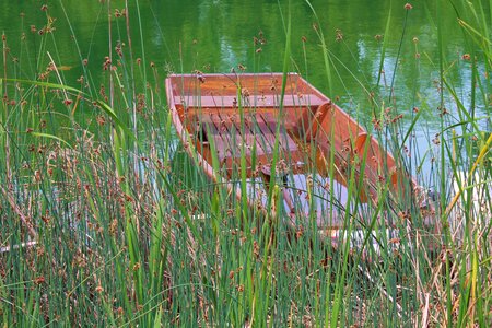 Boat water grass photo