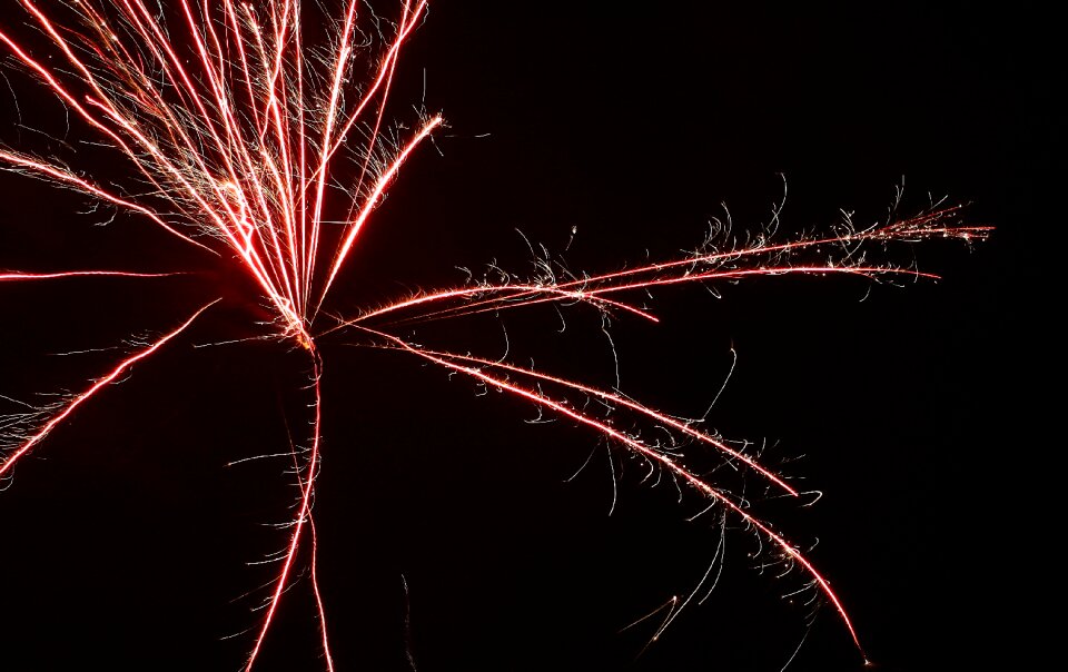 New year's day shining shower of sparks photo