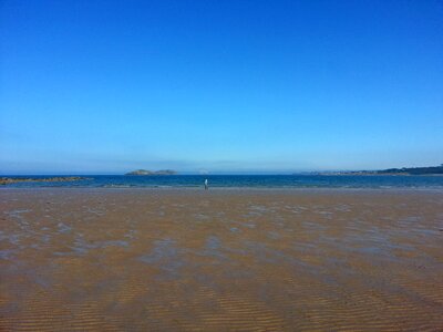 Tide out blue sky