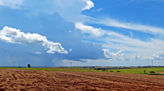 Plantation clouds blue sky