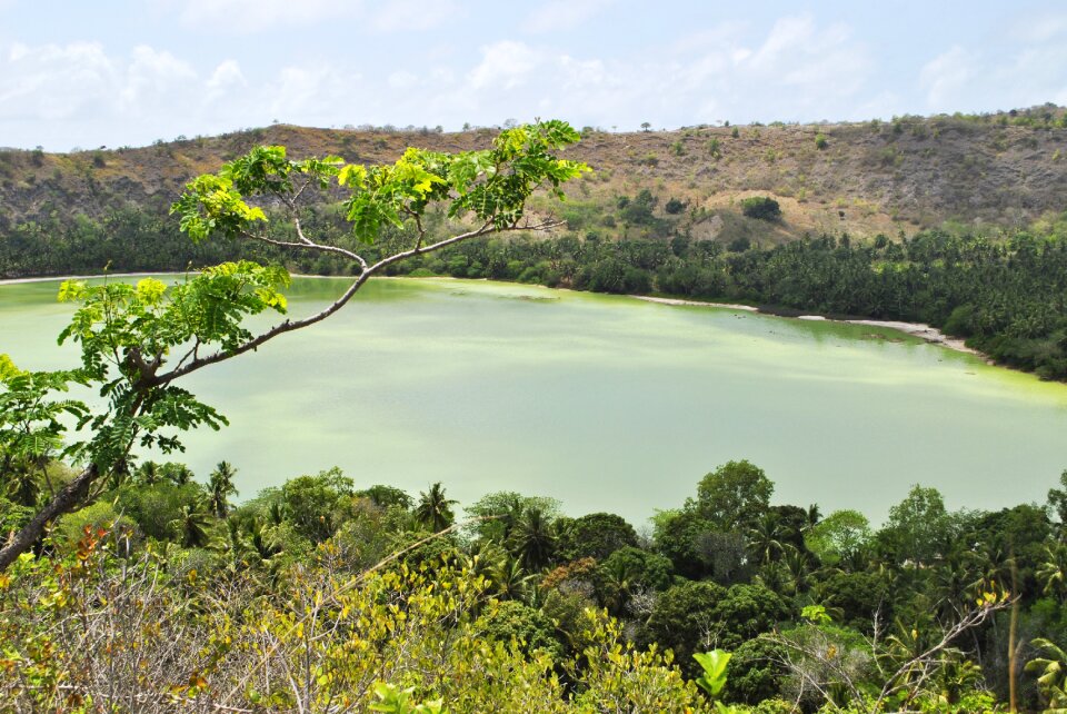 Indian ocean dziani lake landscape