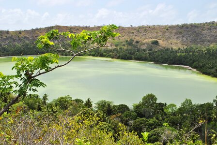 Indian ocean dziani lake landscape