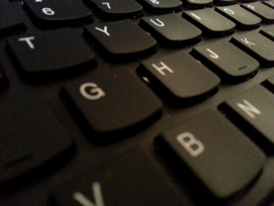 Laptop brown keyboard