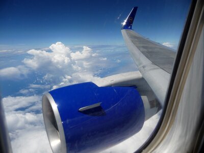 Flight sky above the clouds photo