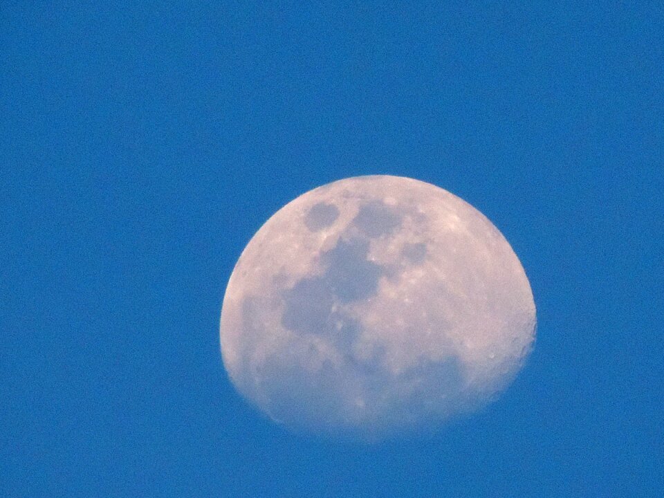 The moon by day sky day