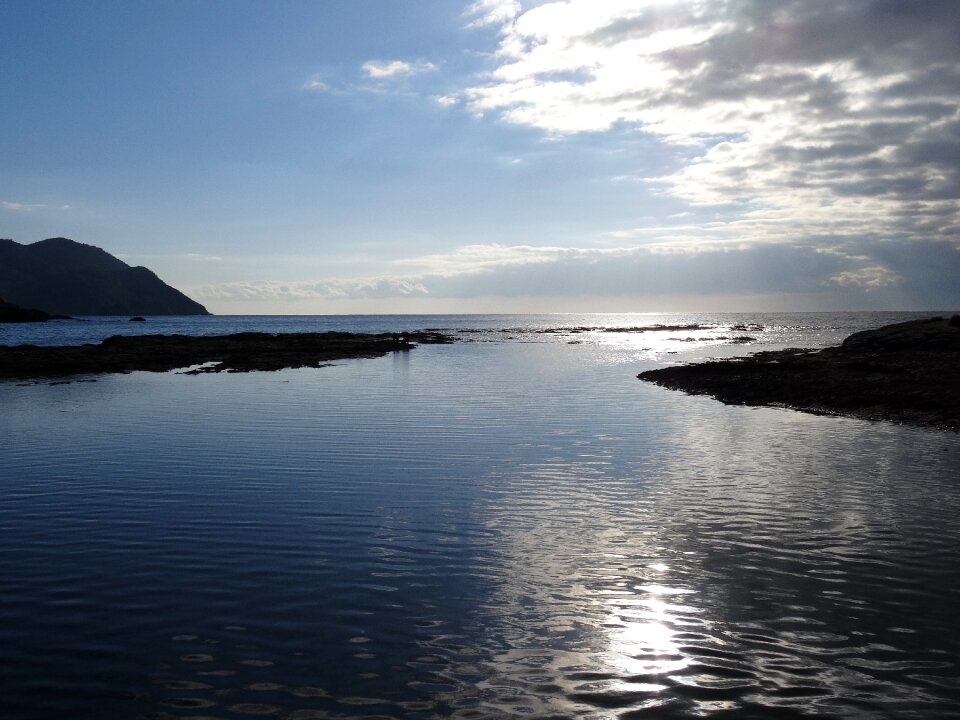 Blue calm water