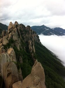 Mt seoraksan a sea of ​​clouds clouds and mountains