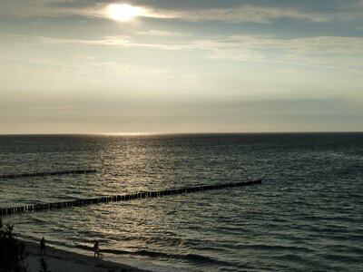 Twilight sea beach photo