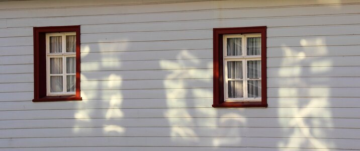 White red timber façade photo