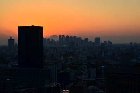 Tokyo sunset cityscape photo