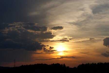 Evening poland clouds photo