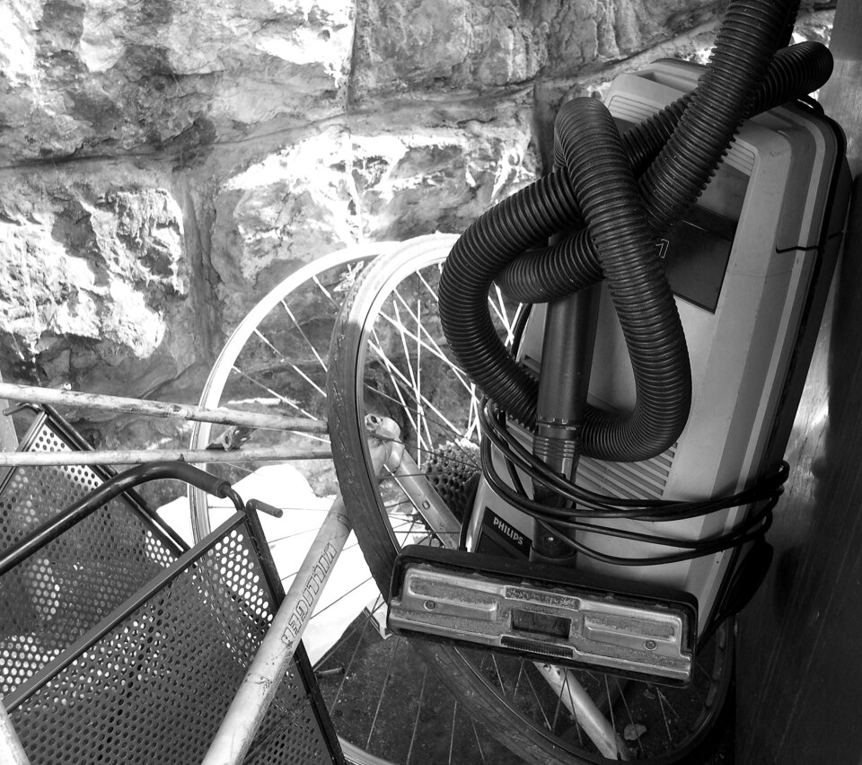 Waste art black and white
