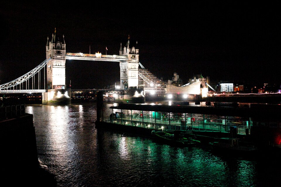 Night view london tower bridge