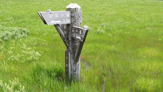 Signpost oze plateau