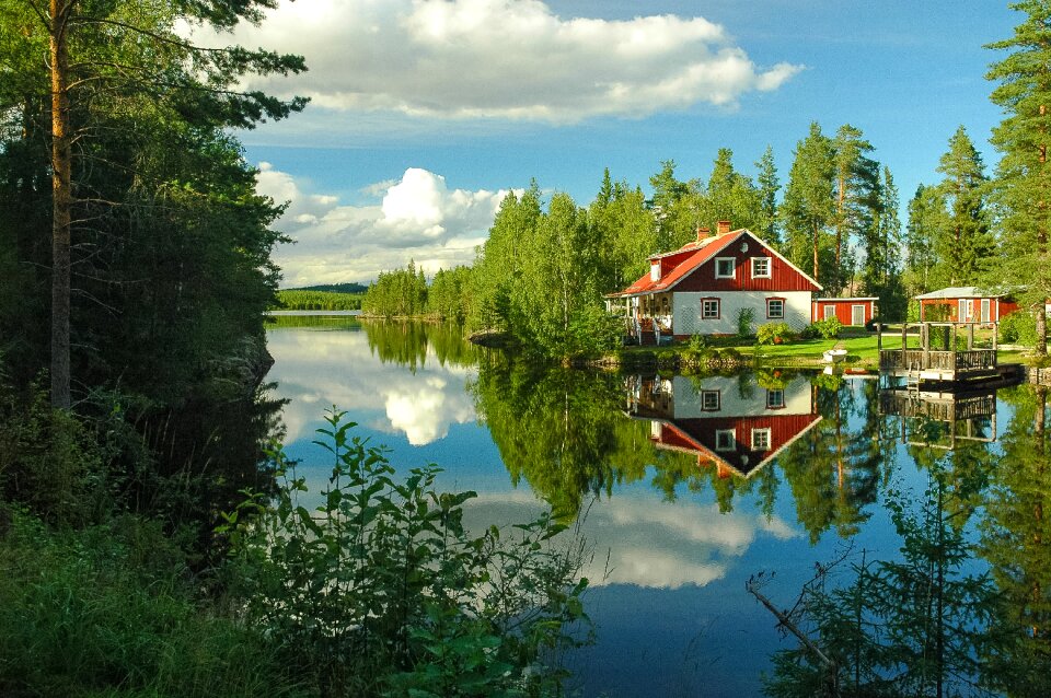 Reflection sweden green house
