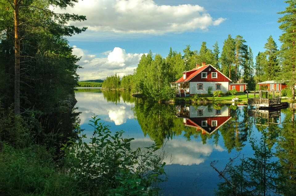 Reflection sweden green house photo