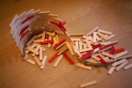 Building block children collapse