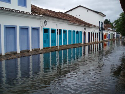 Parati colonial city high tide photo