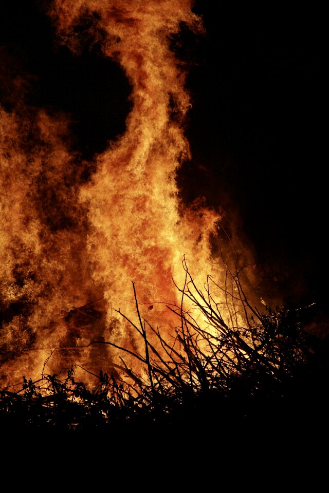 Smoke burn wood fire