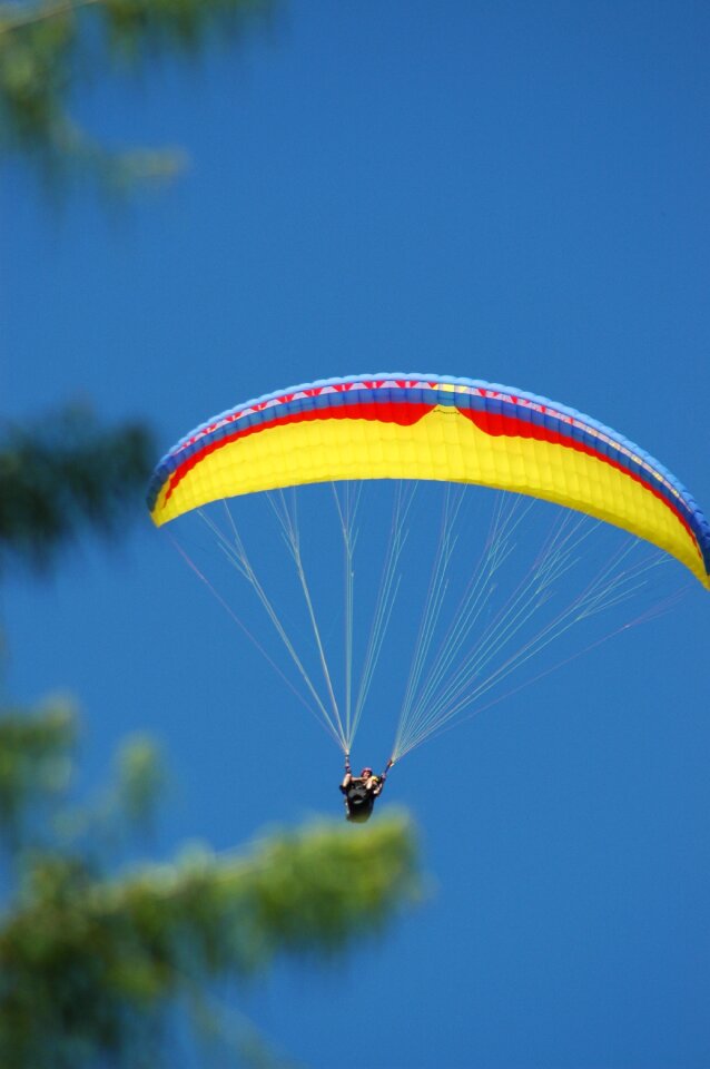 Paragliding sky blue