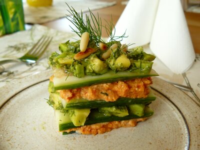 Cucumbers avocado dill