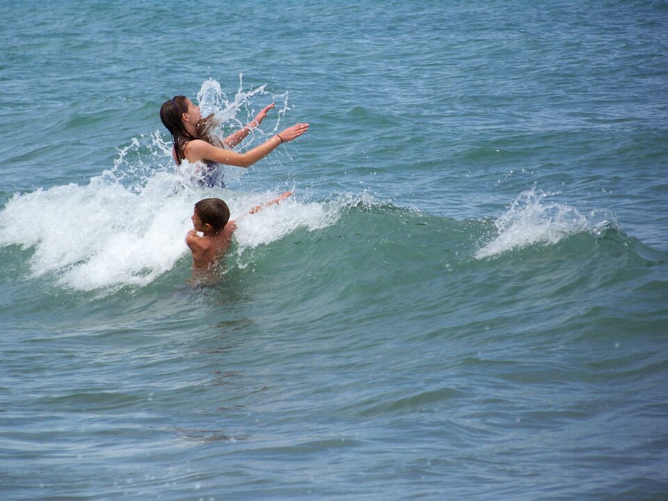 Children splash
