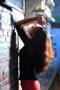 Silhouette woman hair