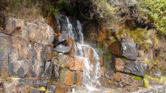 Nature landscape brown waterfall