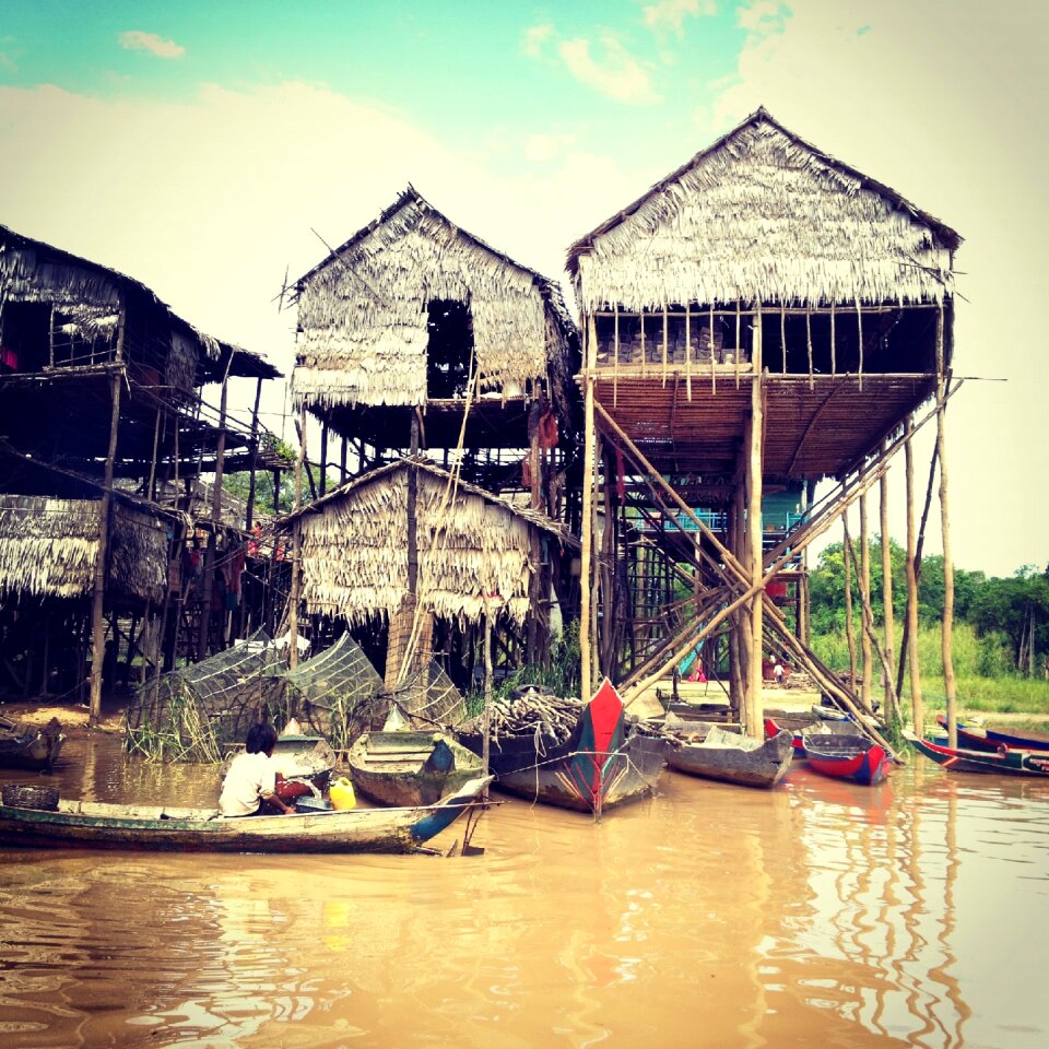 Cambodia tonle sap stilt