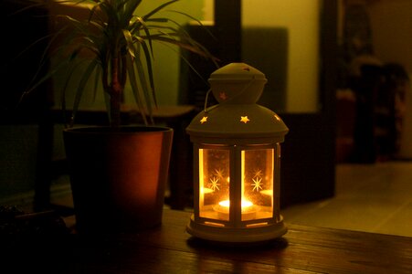 Flame fire lantern photo